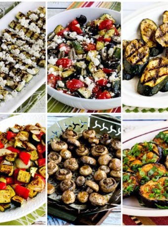 Low-Carb and Keto Grilled Vegetables collage photo of featured recipes