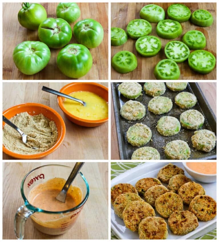 OvenFried Green Tomatoes (with SrirachaRanch Dipping Sauce) Kalyn's