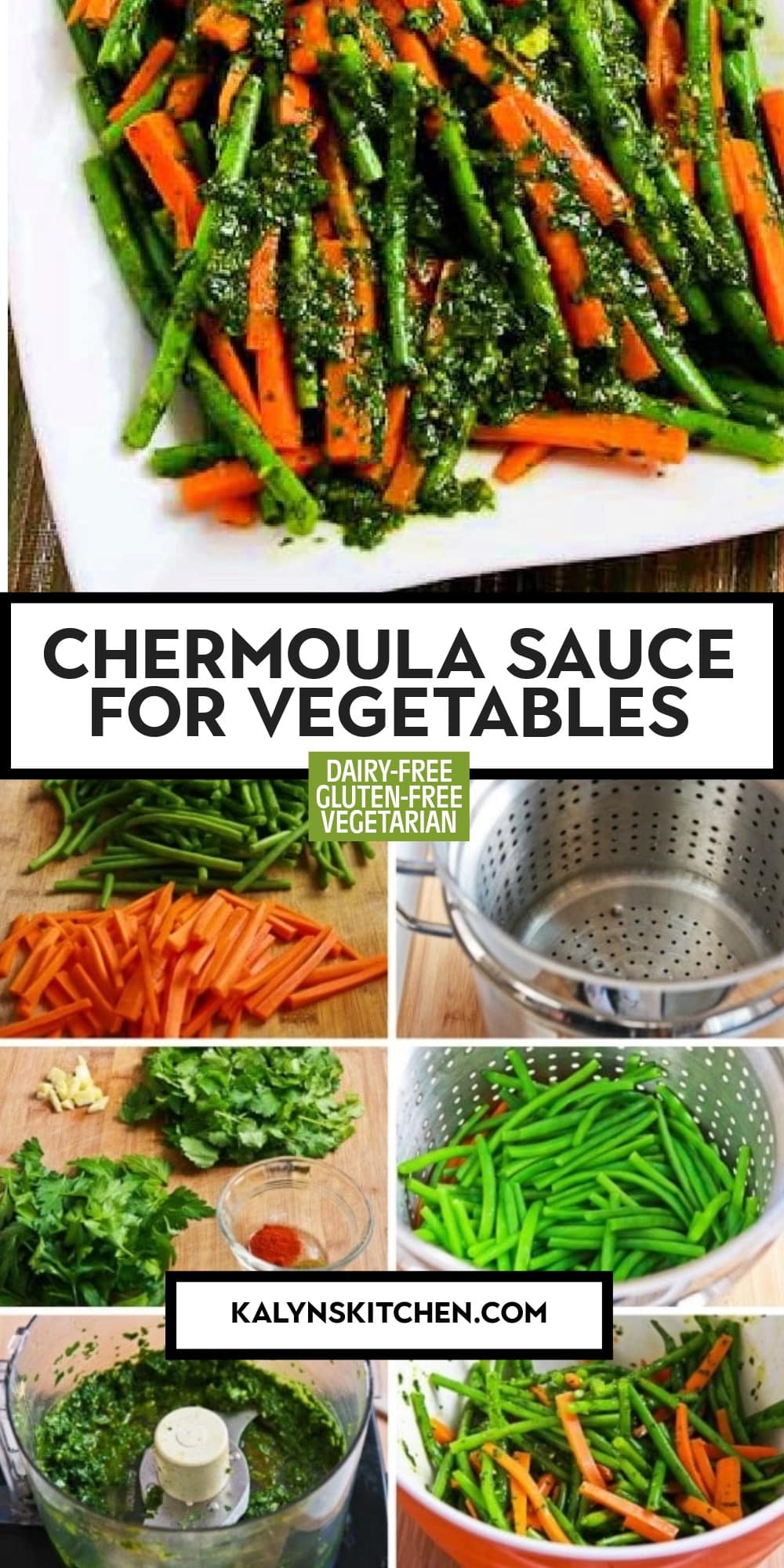 Pinterest image of Chermoula Sauce for Vegetables