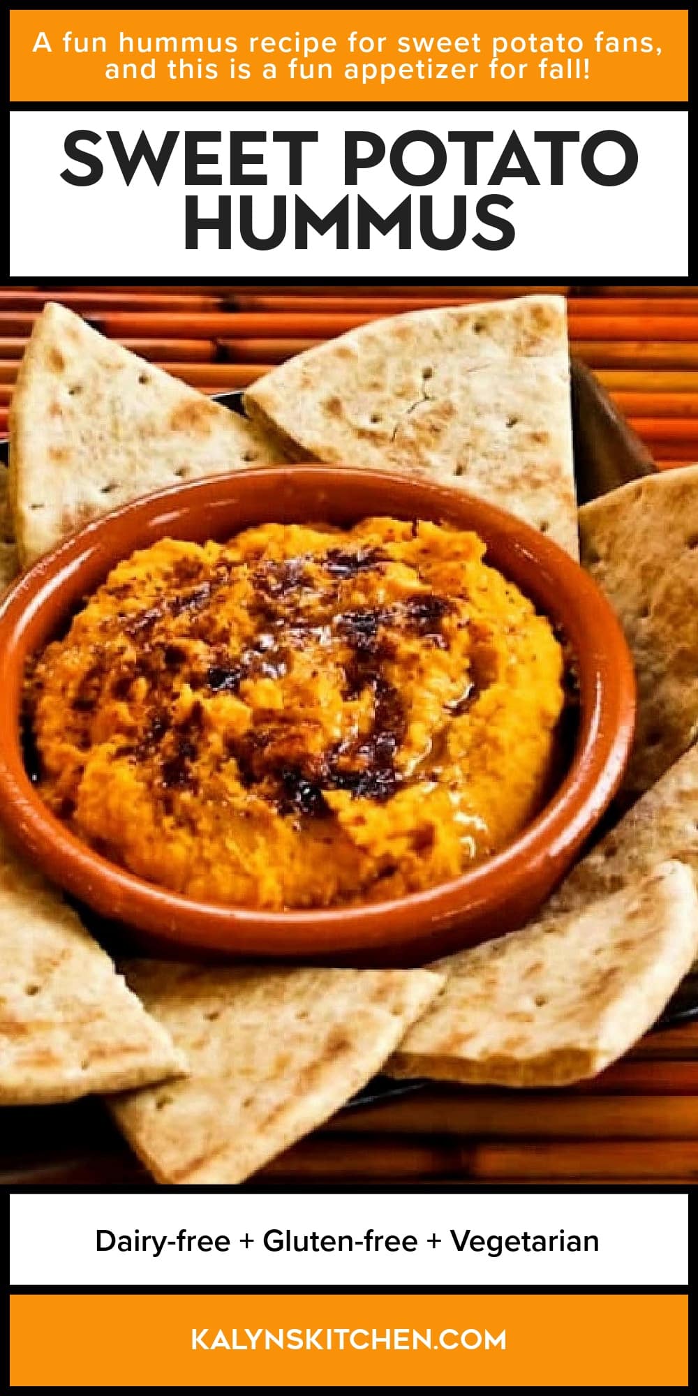 Pinterest image of Sweet Potato Hummus