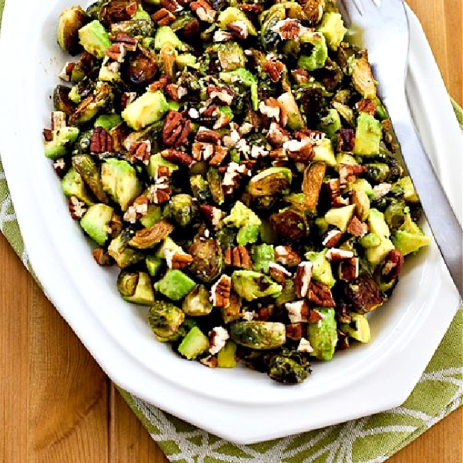 Roasted Brussels Sprouts with Avocados and Pecans thumbnail image