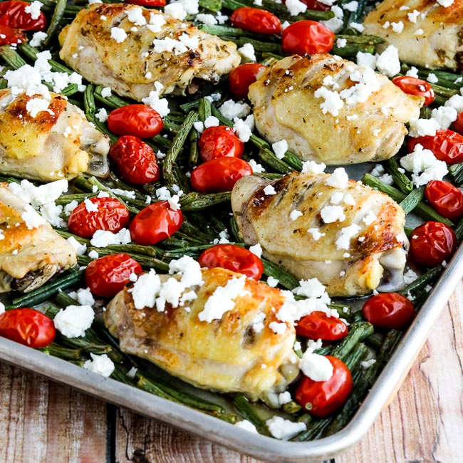 Greek Chicken, Green Beans, and Tomatoes Sheet Pan Meal (Video) Kalyn