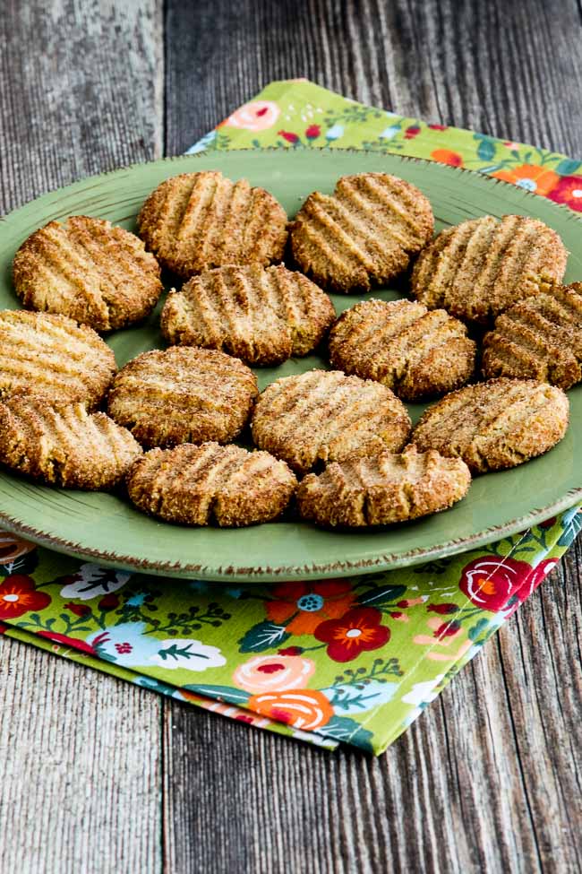 Sugar-Free Flourless Cookies with Almond Flour and Flaxseed on serving plate