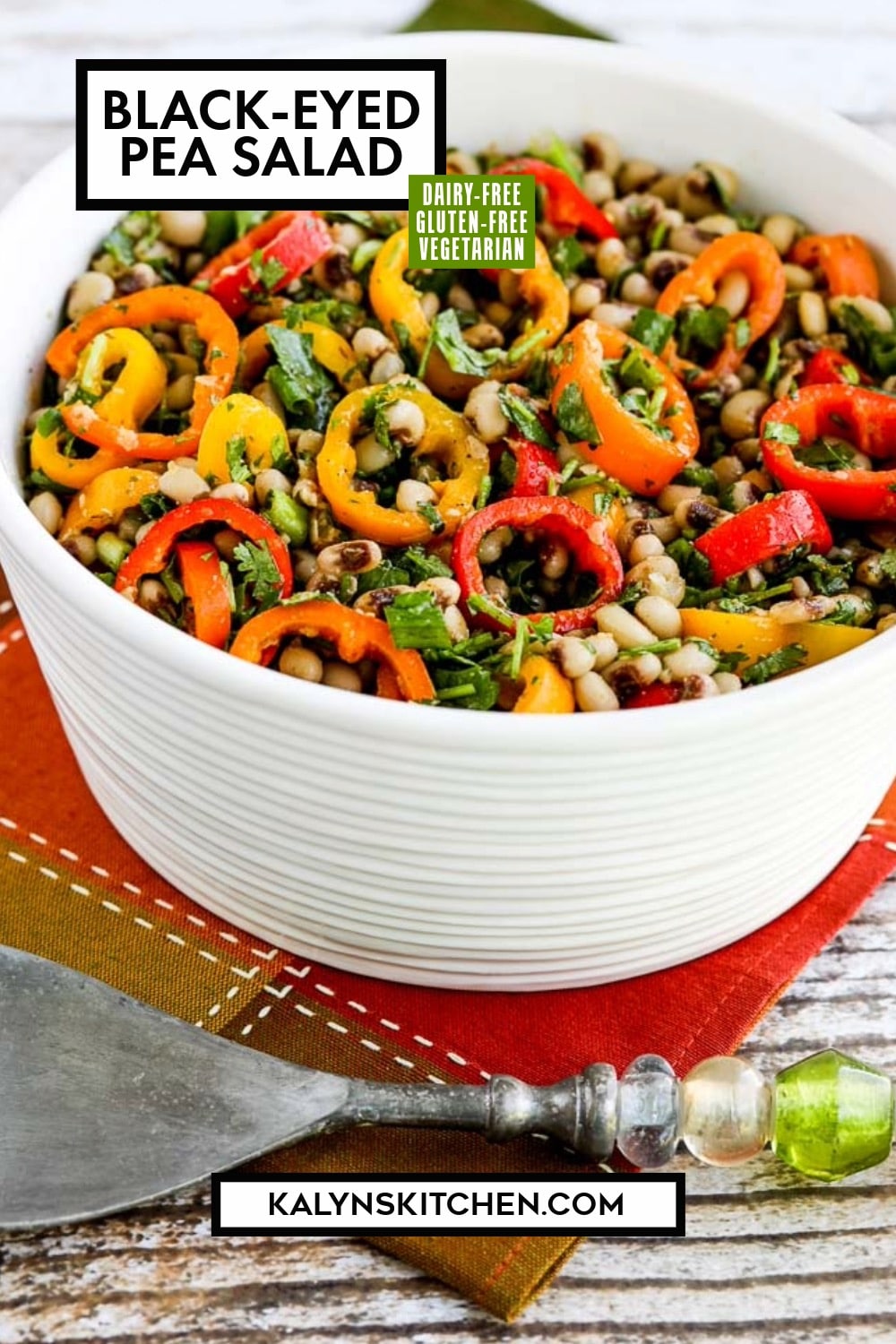 Pinterest image of Black-Eyed Pea Salad