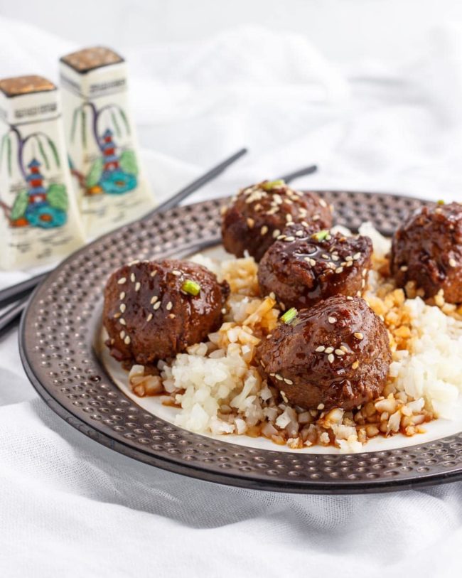 Keto Asian Teriyaki Meatballs from Beauty and the Foodie