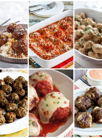 Low-Carb and Keto Meatball Recipes collage of featured recipes