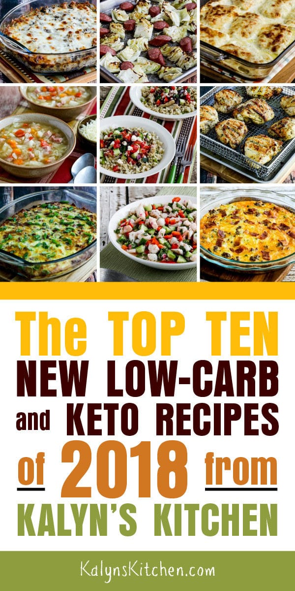 The Top Ten New Low-Carb and Keto Recipes of 2018 from KalynsKitchen.com