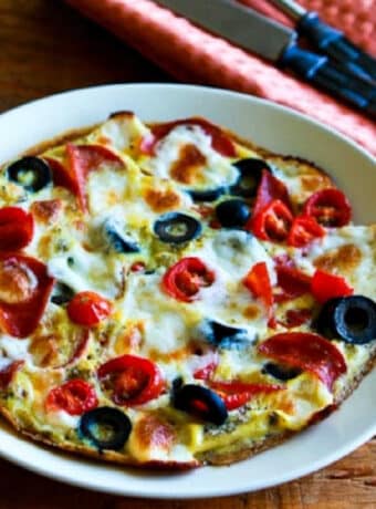 Egg-Crust Breakfast Pizza on plate