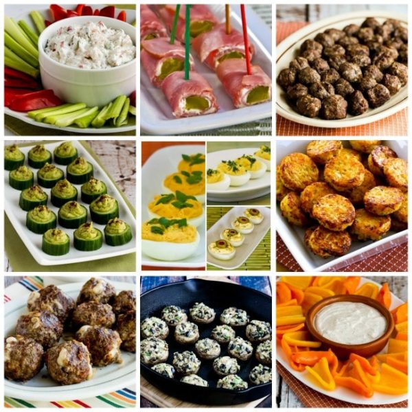 50+ Low-Carb and Gluten-Free Super Bowl Appetizer Recipes found on KalynsKitchen.com