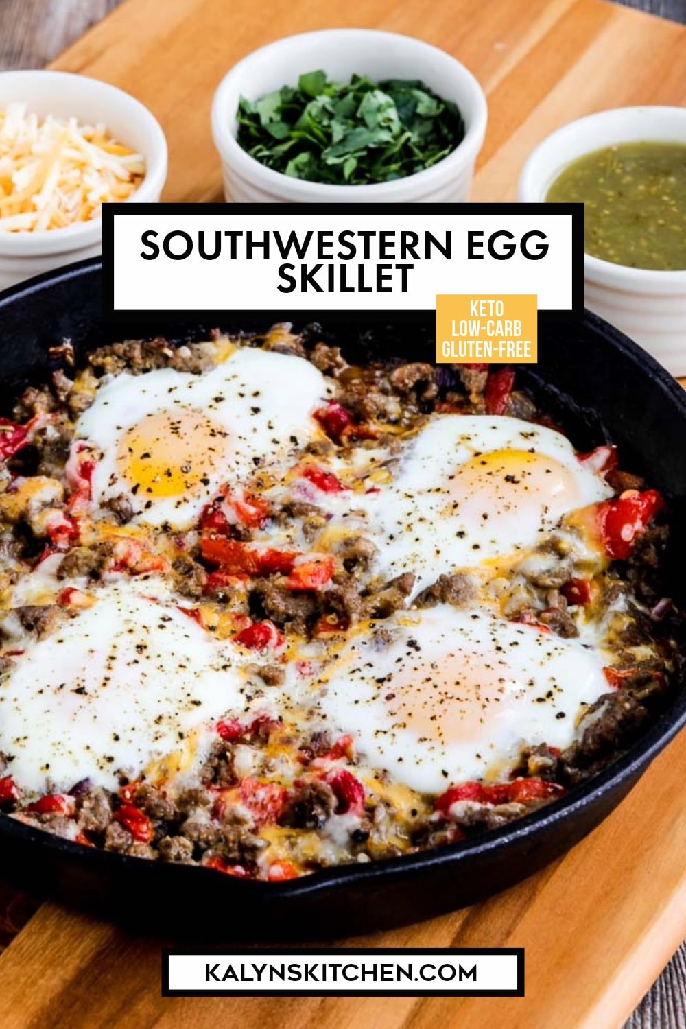 Pinterest image of Southwestern Egg Skillet