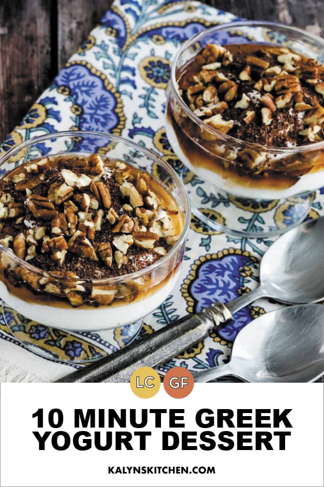 Pinterest image of 10 Minute Greek Yogurt Dessert