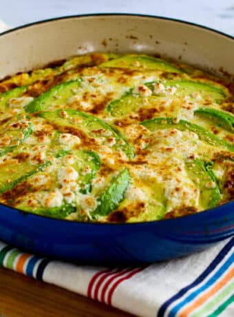 square image of Avocado Frittata in pan.