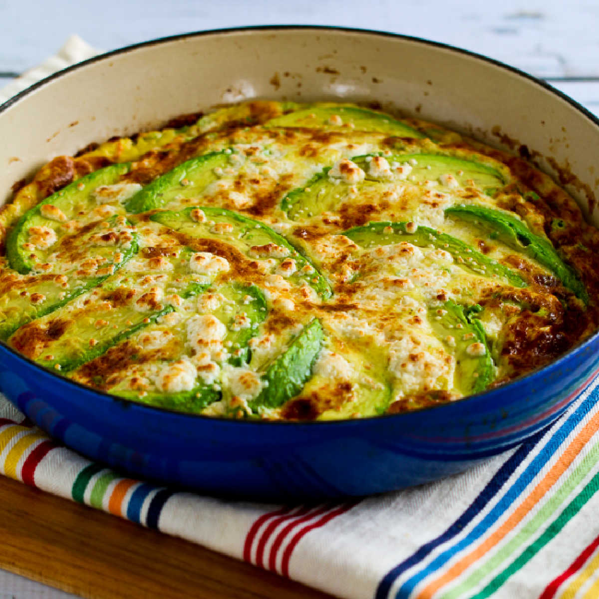 square image of Avocado Frittata in pan.