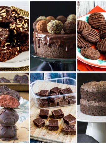 The BEST Low-Carb Chocolate Desserts collage photo of featured recipes