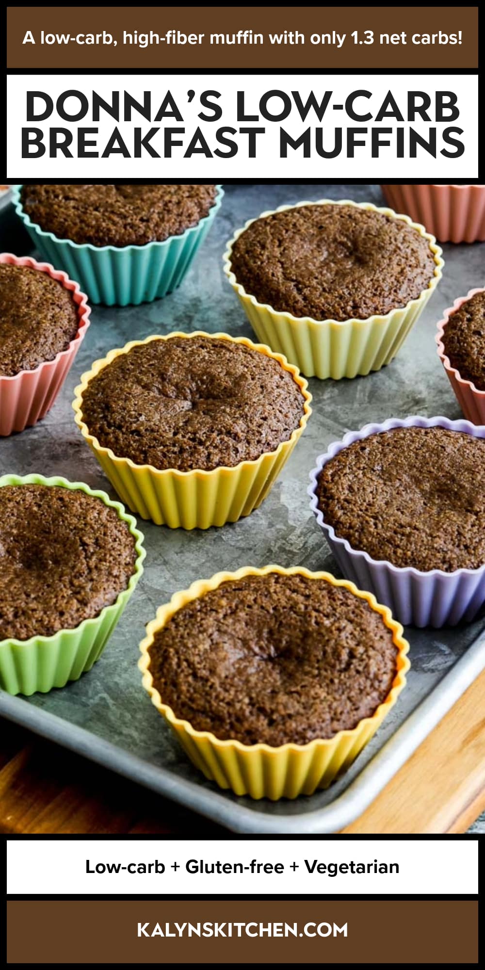 Pinterest image of Donna's Low-Carb Breakfast Muffins