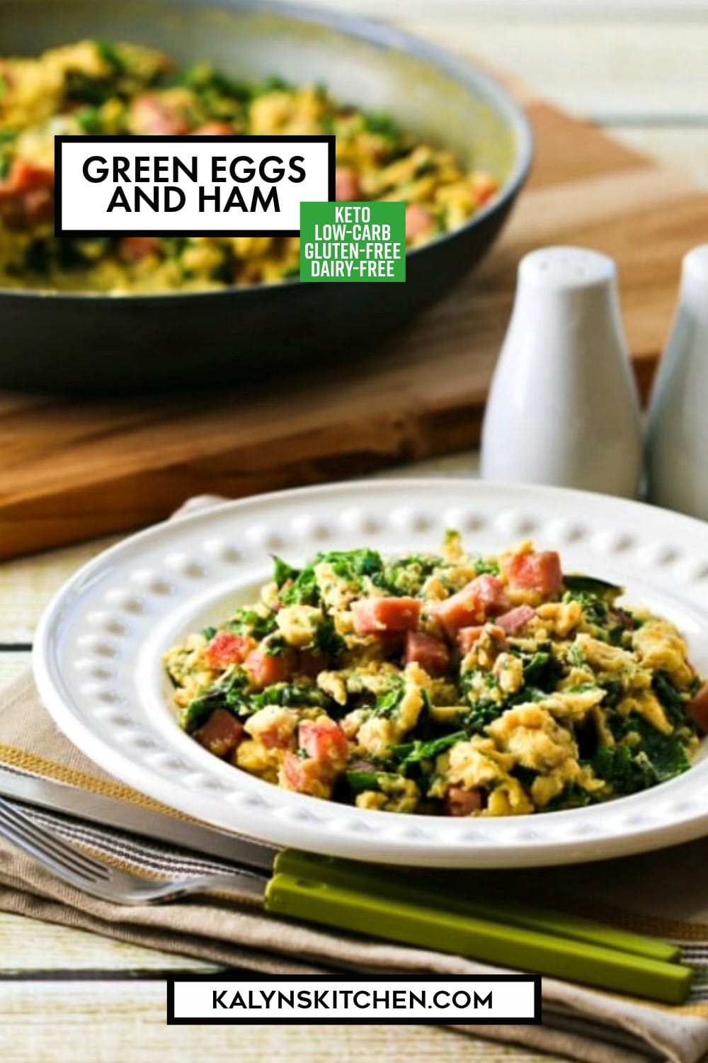 Pinterest image of Green Eggs and Ham Recipe