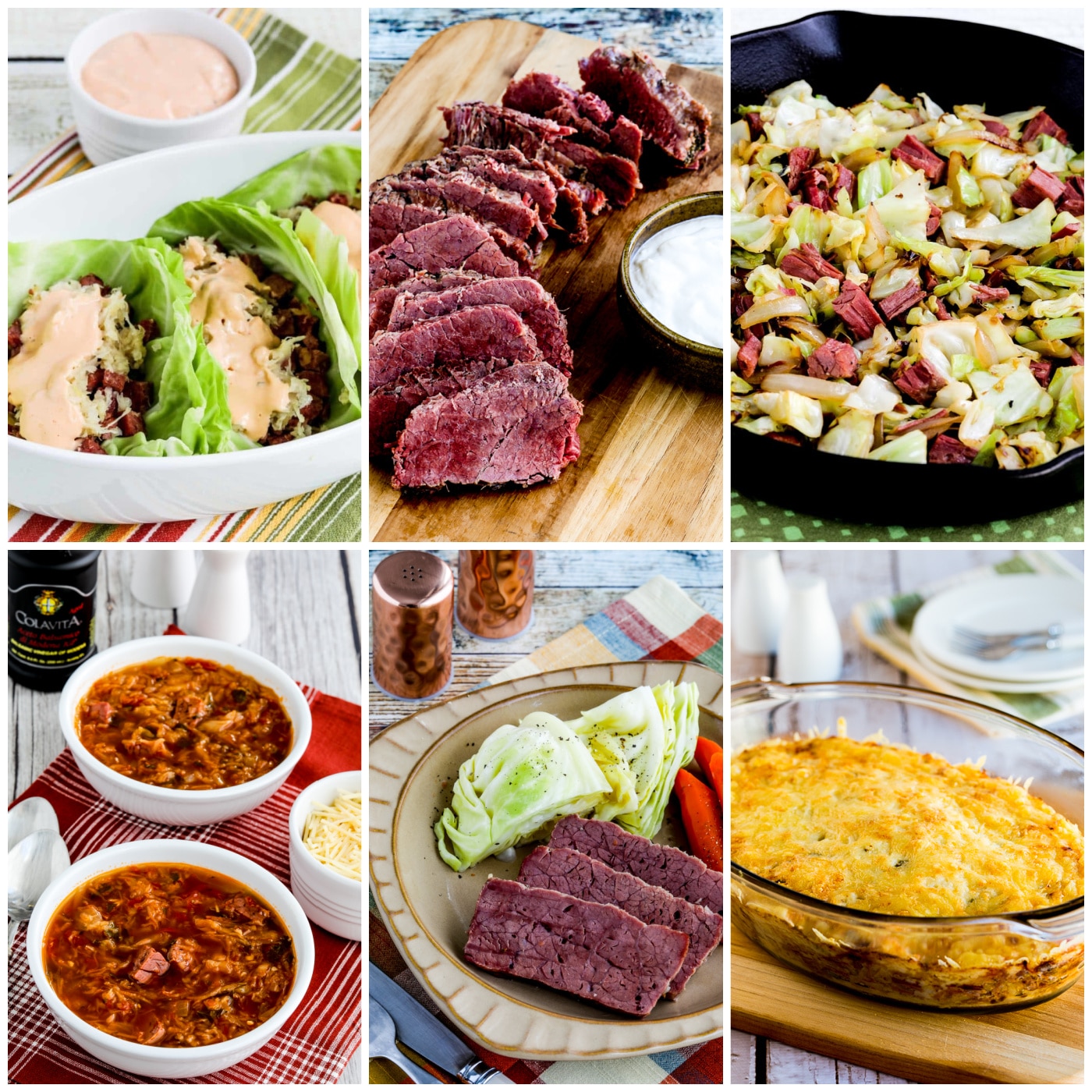 Low-Carb and Keto Corned Beef Recipes collage