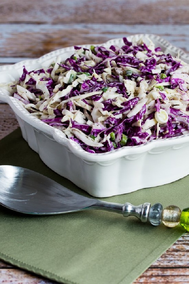 Blue Cheese Coleslaw in serving bowl