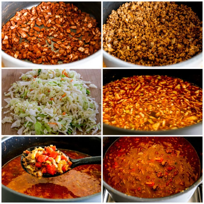 Goulash Soup process shots collage