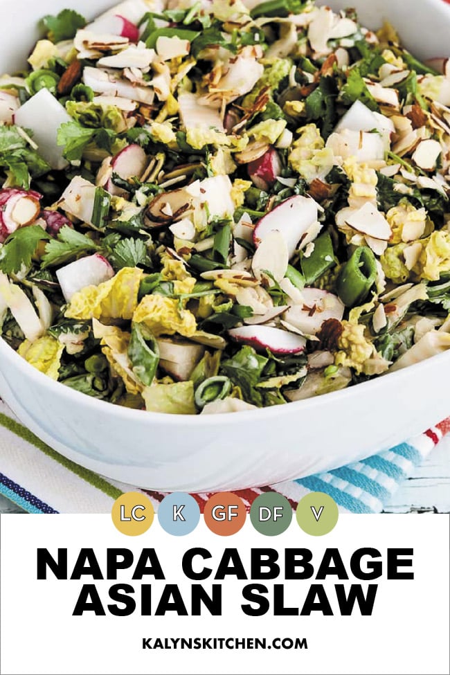 Pinterest image of Napa Cabbage Asian Slaw