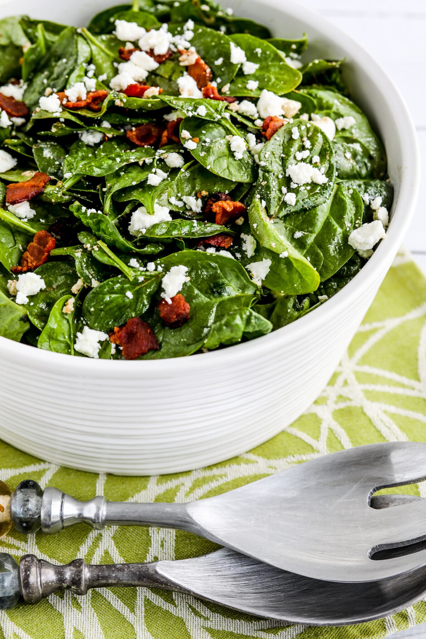 Spinach Salad with Bacon and Feta – Kalyn's Kitchen
