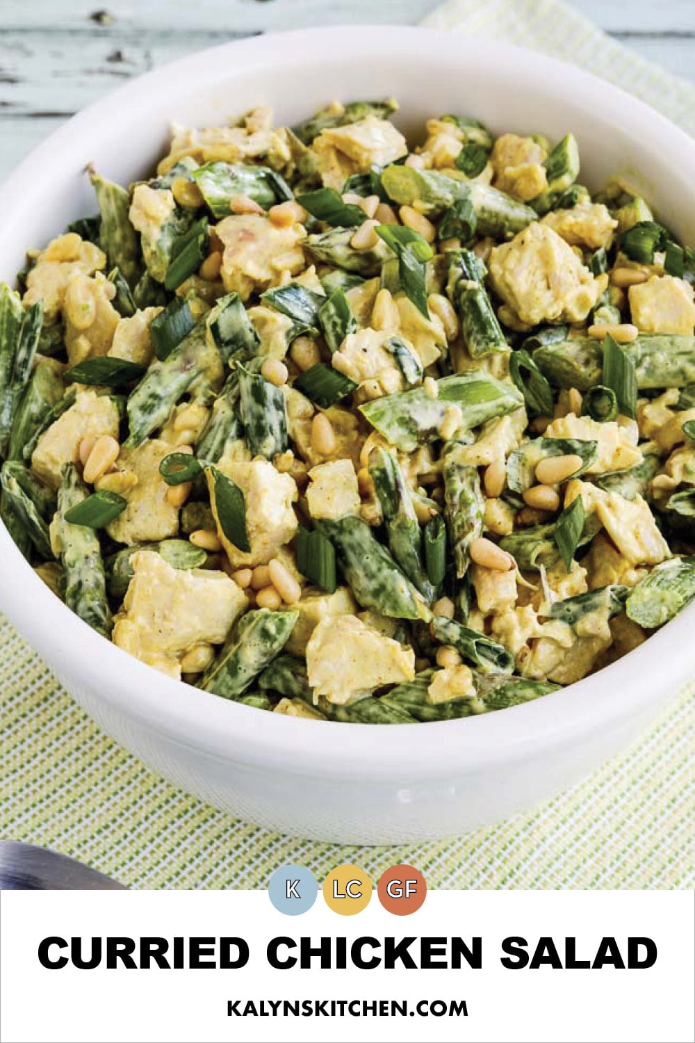 Pinterest image of Curried Chicken Salad