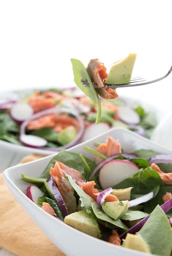 Keto Salmon Avocado Salad from All Day I Dream About Food