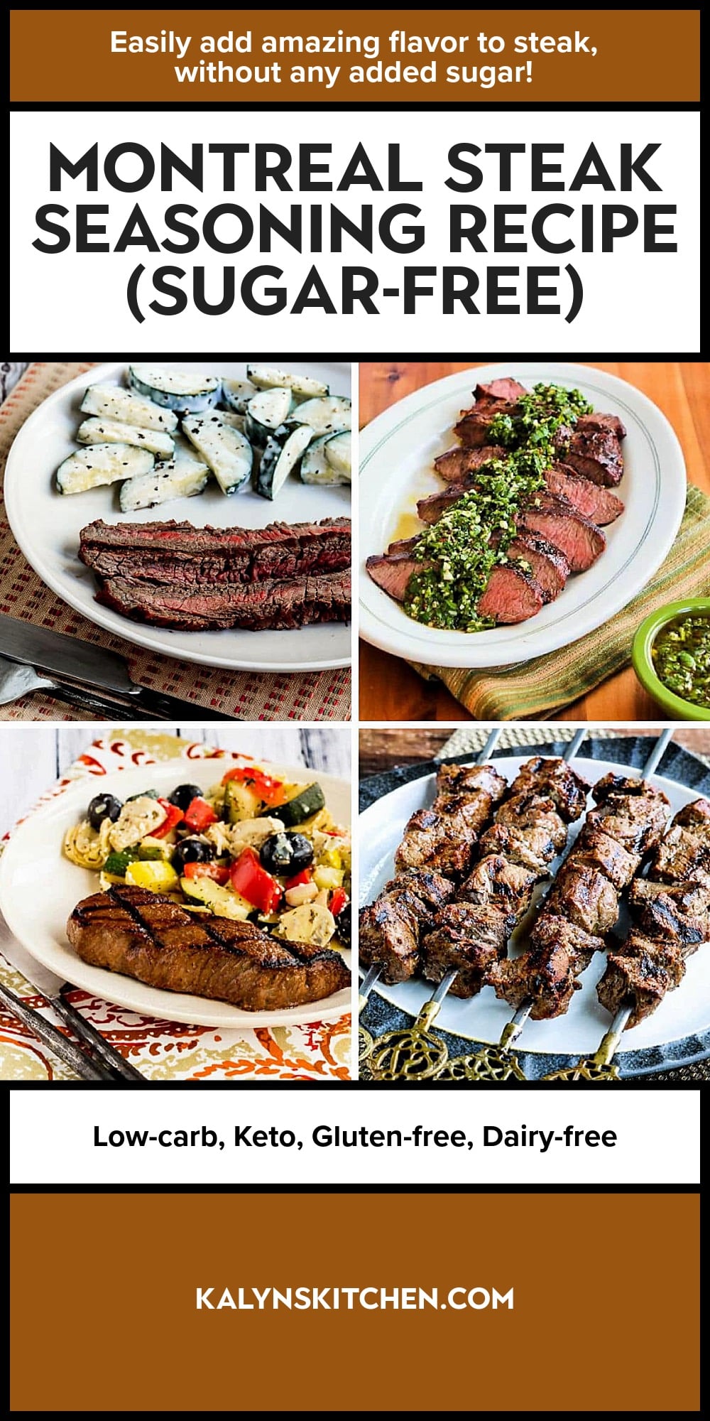 Pinterest image of Montreal Steak Seasoning Recipe (Sugar-Free)