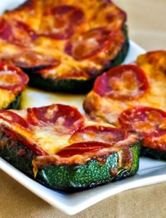 Grilled Zucchini Pizza Slices