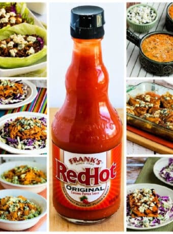 collage photo of recipes using Frank's Red Hot Sauce.