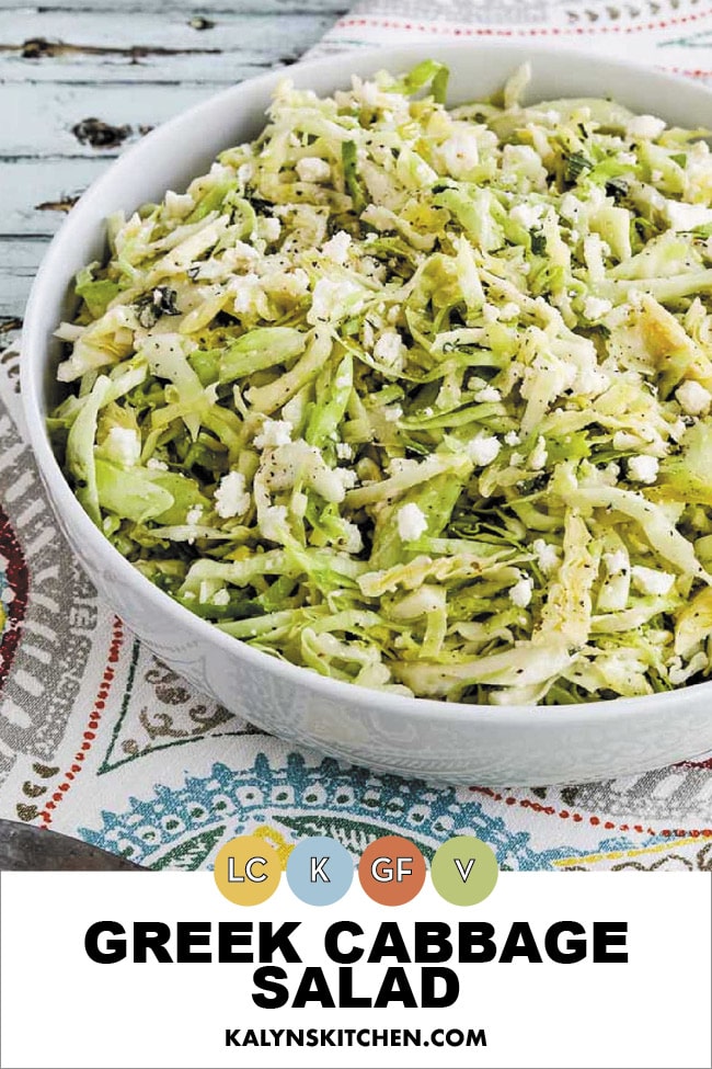 Pinterest image of Greek Cabbage Salad