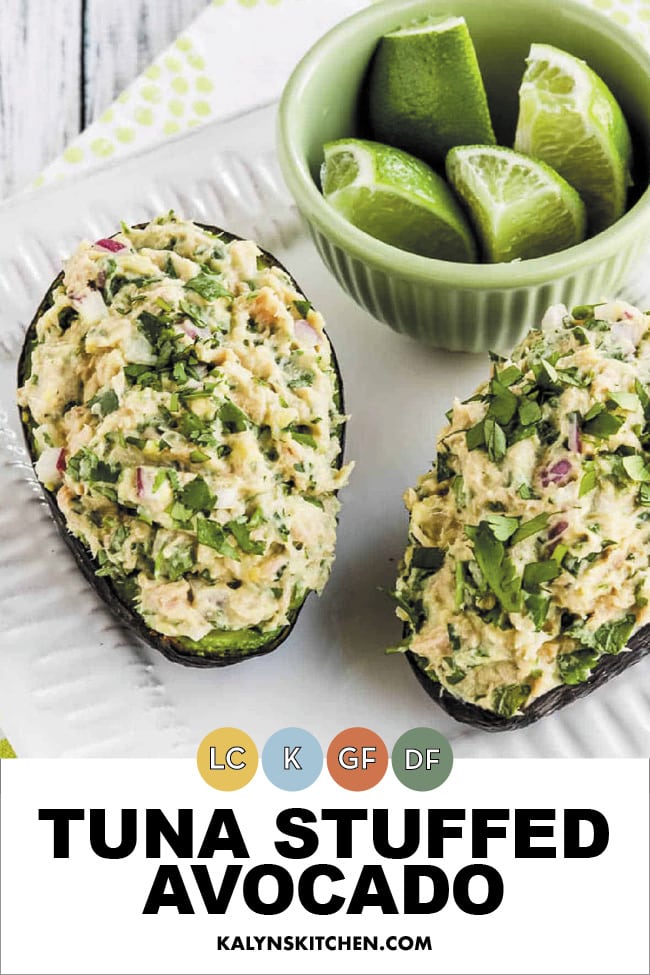Pinterest image of Tuna Stuffed Avocado