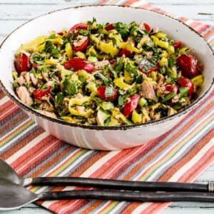 square image of Spicy Tuna Salad in serving bowl