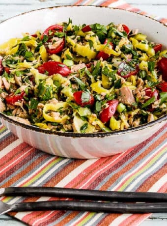 square image of Spicy Tuna Salad in serving bowl