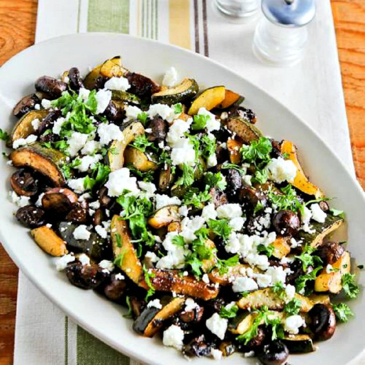 thumbnail photo of Roasted Zucchini and Mushrooms with Feta