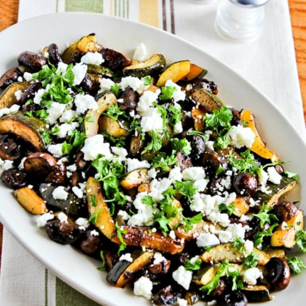 Roasted Zucchini and Mushrooms with Feta Kalyn's Kitchen