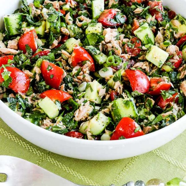 Tuna Salad with Cucumbers, Tomatoes, Parsley, and Mint Kalyn's Kitchen