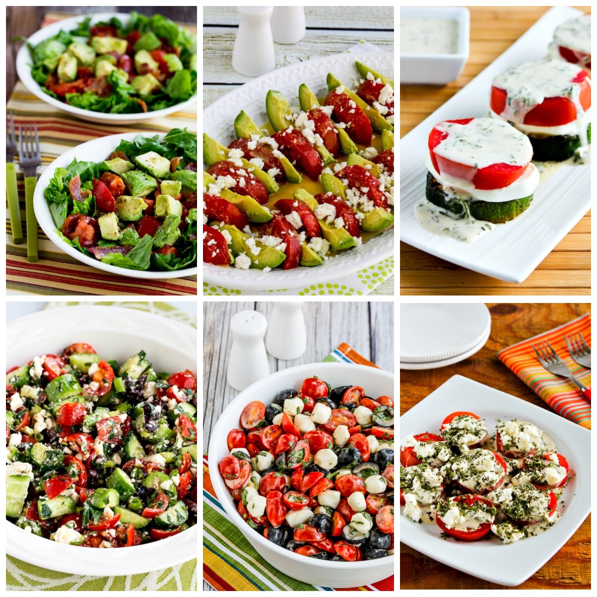 20 Summer Tomato Salads collage of featured recipes