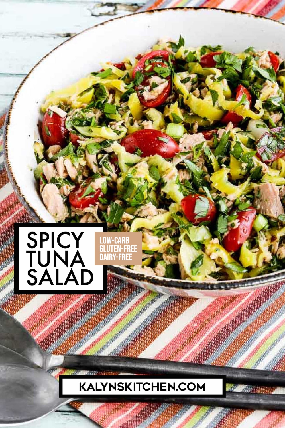 Pinterest image of Spicy Tuna Salad