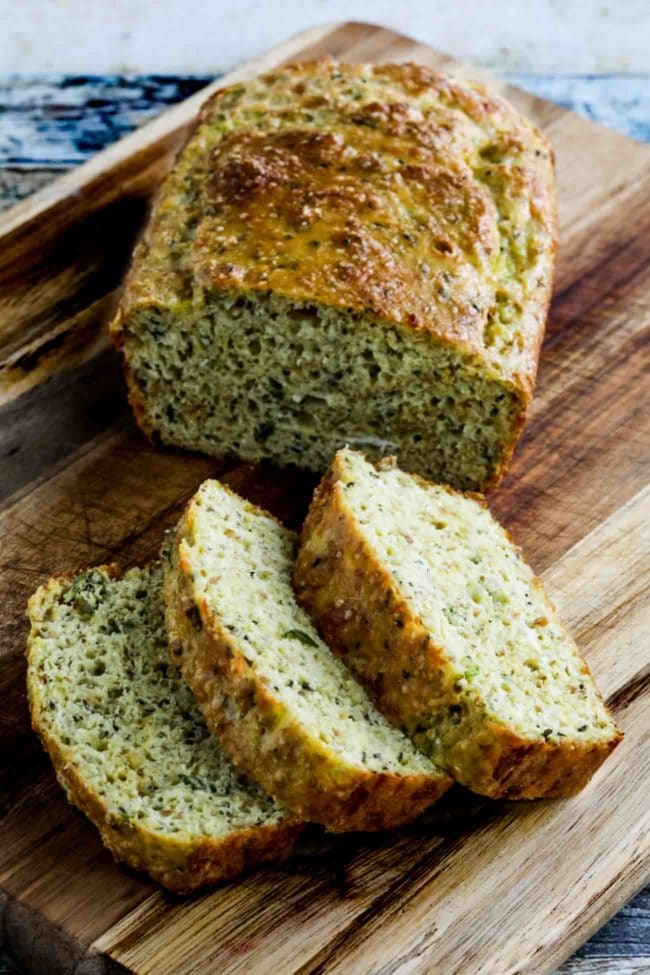 slices of Almond Flour Savory Bread