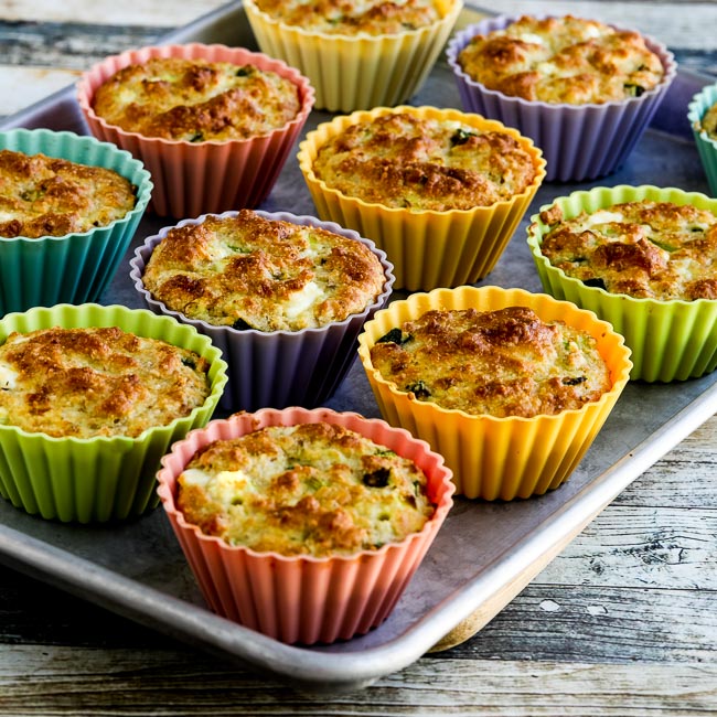 Thumbnail photo for Low-Carb and Gluten-Free Breakfast Muffins with Zucchini and Feta 