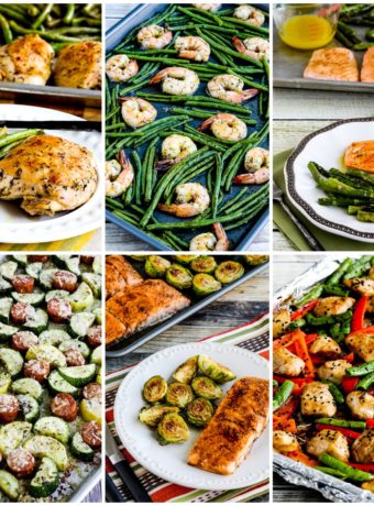 Low-Carb and Keto Sheet Pan Meals collage photo of featured recipes