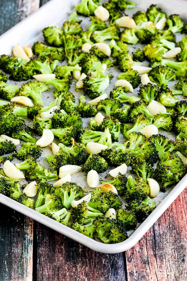 Roasted Broccoli with Garlic on sheet pan
