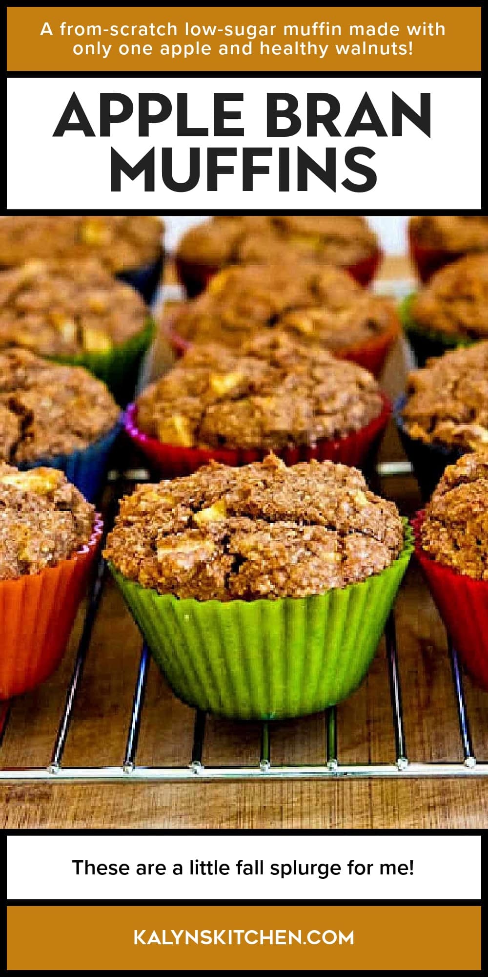 Pinterest image of Apple Bran Muffins