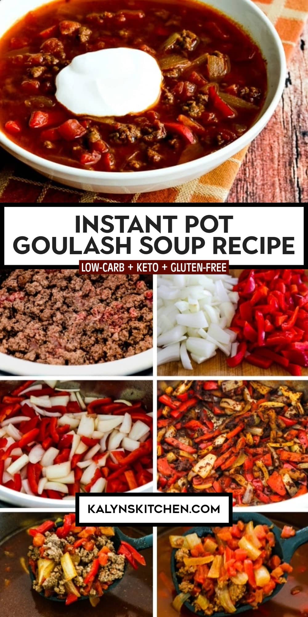 Pinterest image of Instant Pot Goulash Soup Recipe