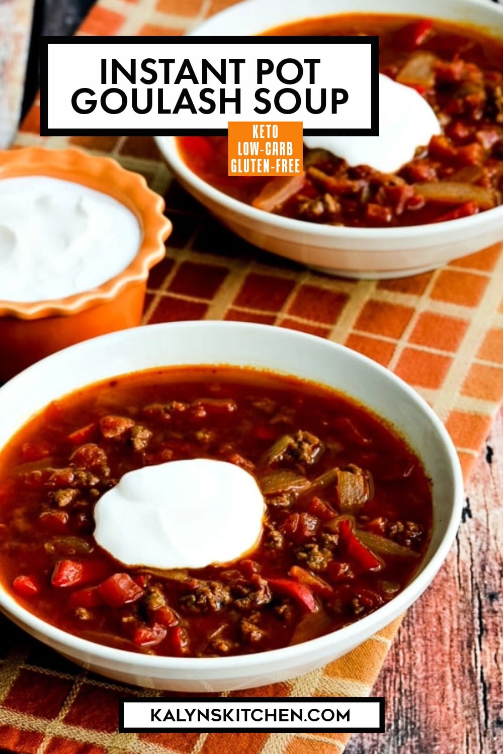 Pinterest image of Instant Pot Goulash Soup
