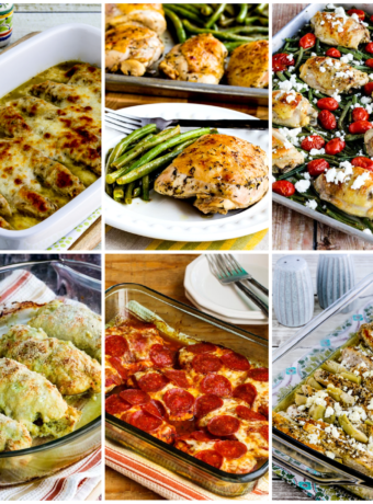 Low-Carb and Keto Baked Chicken Recipes collage of featured recipes