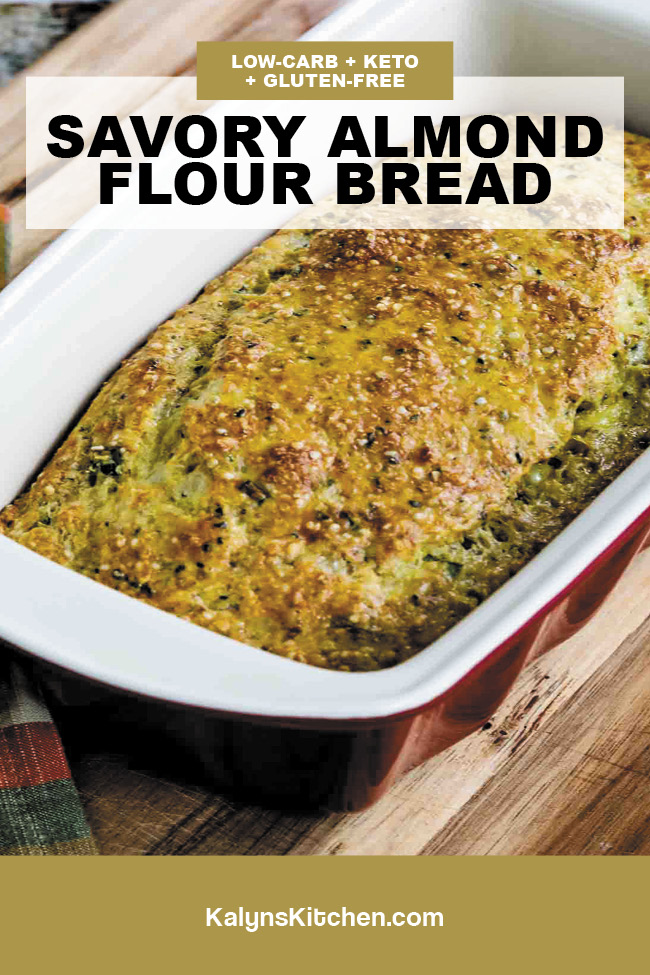 Pinterest image of Savory Almond Flour Bread