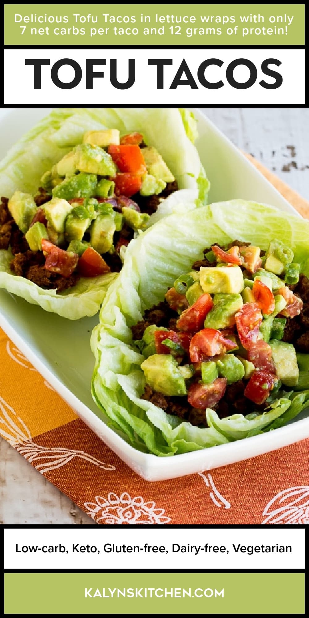 Pinterest image of Tofu Tacos