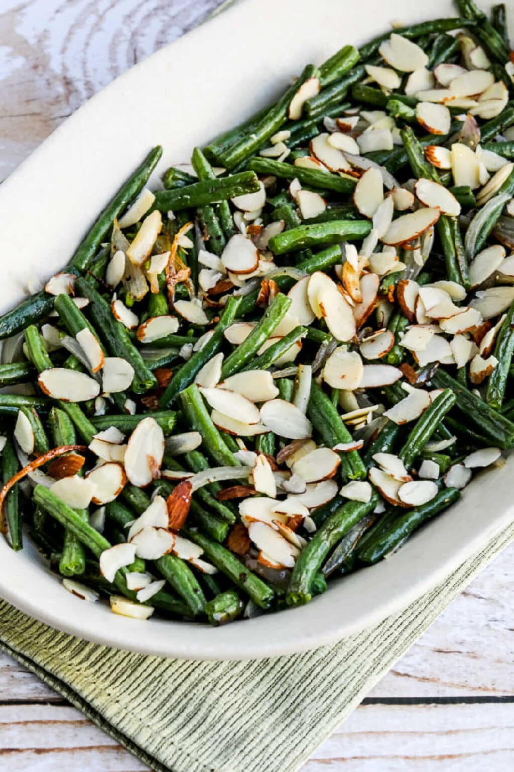 GarlicRoasted Green Beans with Shallots and Almonds Kalyn's Kitchen